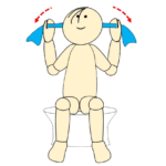 タオル De 肩甲骨体操 のイラスト 4コマ漫画で考えるリハビリ脳の作り方