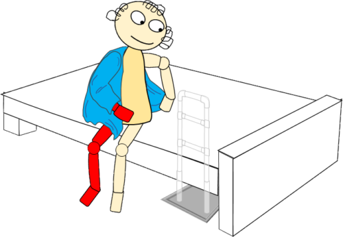 患側から服を着る4